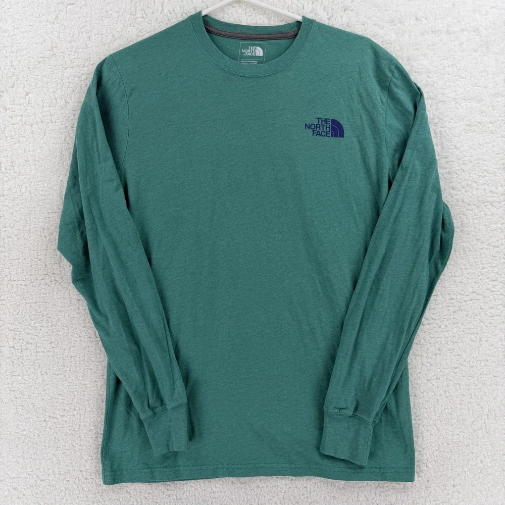 The North Face‎ Shirt Mens Small Green Long Sleeve Never Stop Exploring T-Shirt